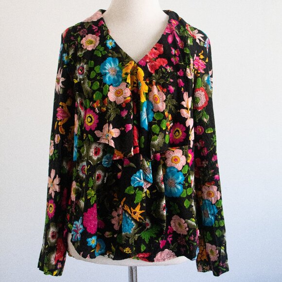 ANTHROPOLOGIE 11.1 TYLHO Floral Mireia Blouse Cardigan Size Small - Picture 1 of 14